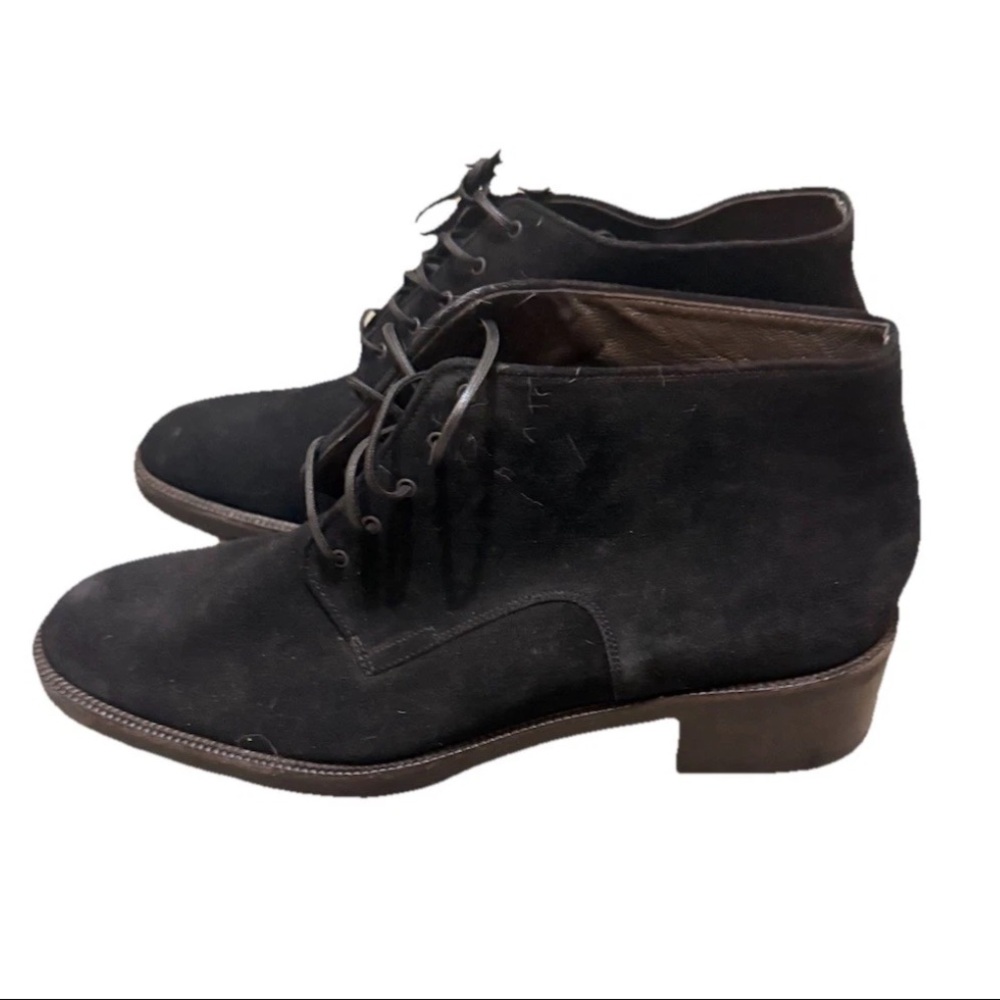 Womens 9M US Bally Black Suede Bellezza Rupica Rubber Sole Lace Up  Shoes